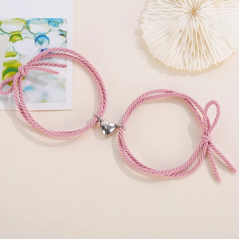 

Custom smart magnetic headrope love couple his and hers bracelet BT014