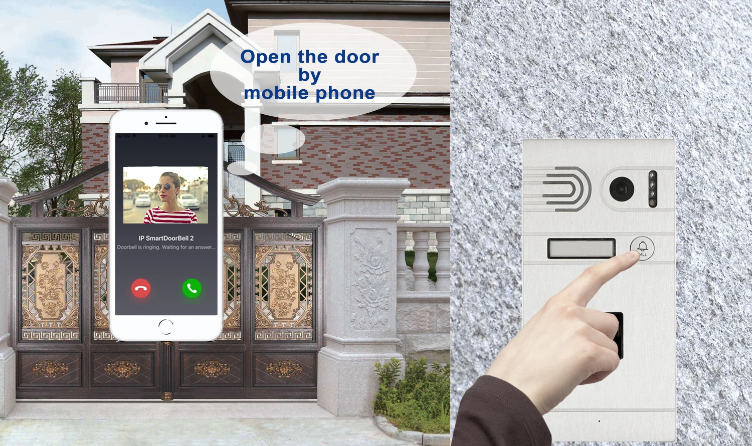 SIP 7" Screen PoE Smart Video Door Intercom For Building And Apartment