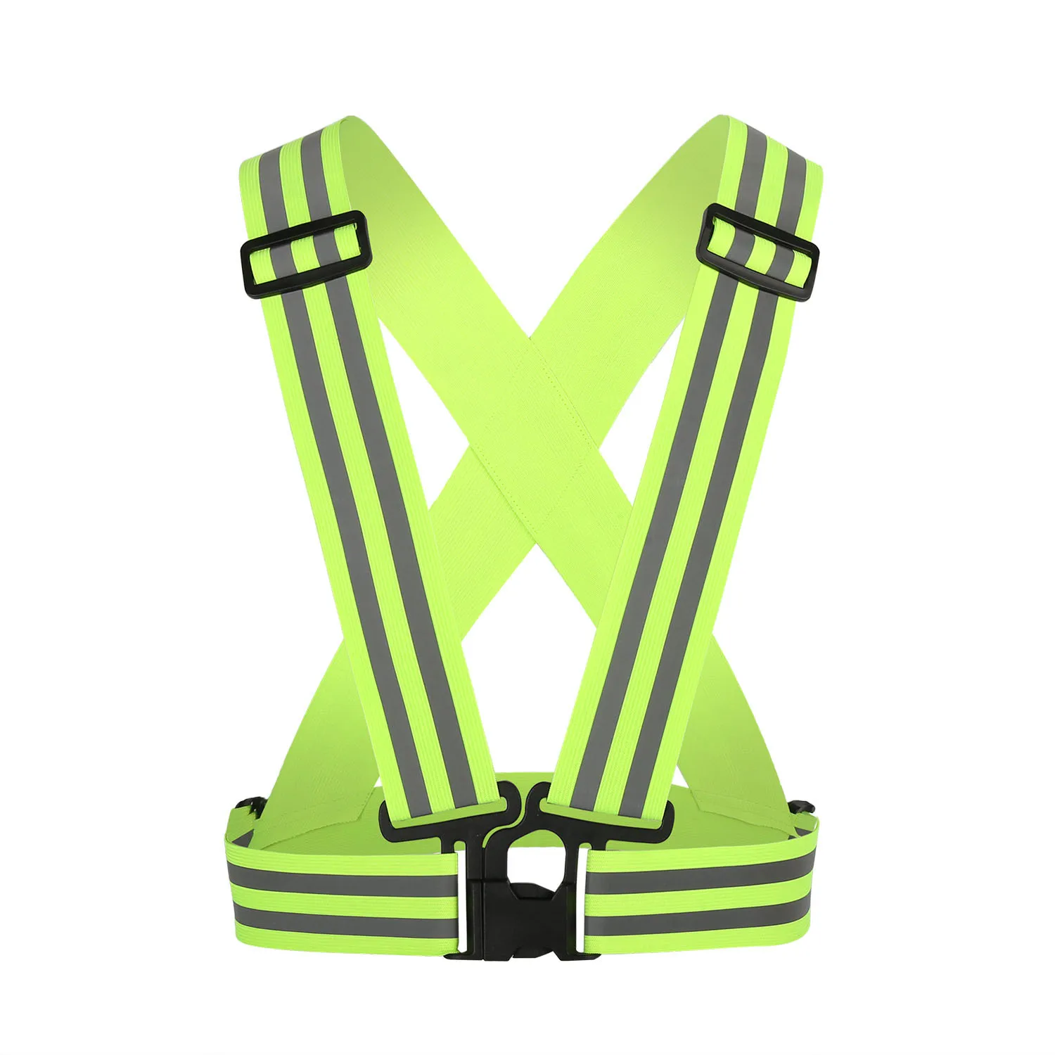

high visibility  walking elastic flexible reflective flashing running suspenders