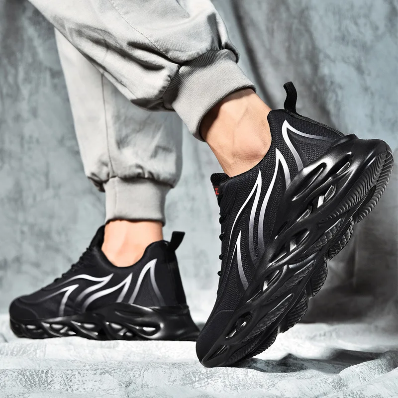 

Hot selling new fashion sports running shoes flying woven breathable mesh men's casual sneakers, As the picture show