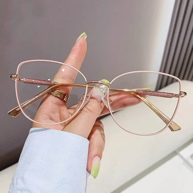 

2023 Latest new design tr90 frame anti blue light glasses blocking cat eye optical glasses frame for women