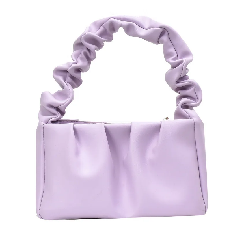 

Stylish Leather Dumpling Women Bag Tote Cloud Shoulder Crossbody Bags Soft Handbags, White,yellow,purple,green,black