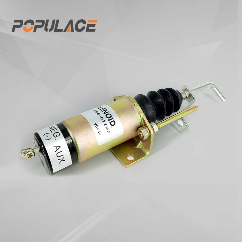 

POPULACE Solenoide 12 Volts Engine Fuel Shut Off Pull Push 3way Valvula Solenoide 36607197 12V DC Stop Solenoid Valve 24V