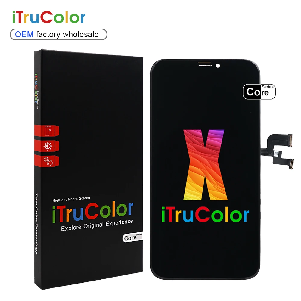 

LCD screen for iPhone X, iTrucolor brand TFT structure incell screen with Original True color, Black white