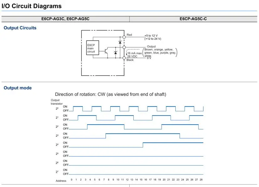 E6cpag5c 8bit Gray Code Absolute Rotary Encoder Buy E6cpag5c,8bit