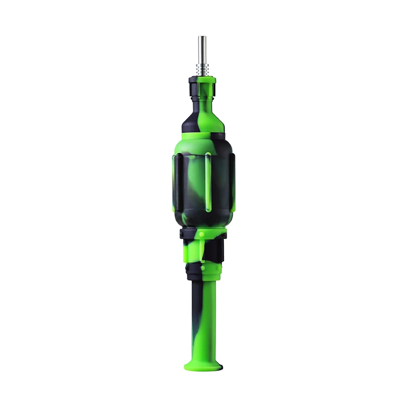 

Mini Silicone Smoking Pipe Honey Straw Dabs Concentrate wax Pipe, White/blue/purple/green/rasta/camo etc
