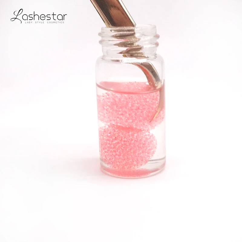 

customized convenient eyelash tweezers cleaner ball fast glue remover