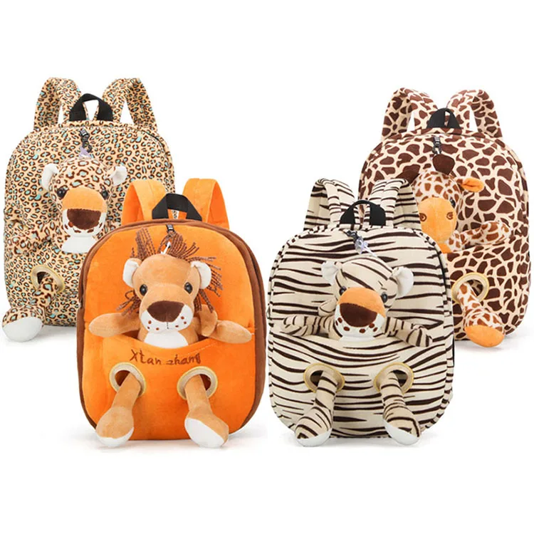 

2021 School Bag Animal Kids Backpack 3d Cartoon Plush Children Backpacks Trendy Kindergarten Schoolbag For Kids, Customized color