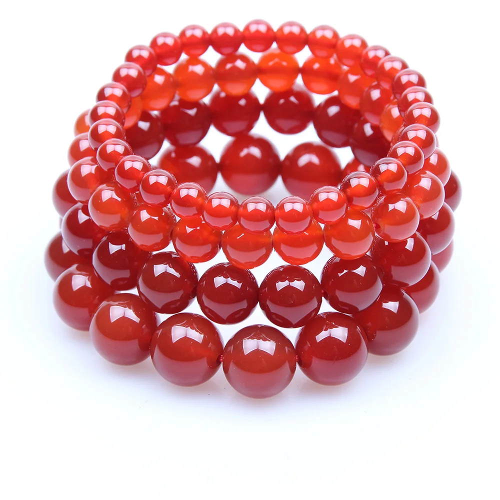 

Christmas Gifts Classic Buddha Stretch Carnelian Bead Jewelry 8mm Natural Red Agate Gemstone Stone Bead Bracelet, Red agate stone