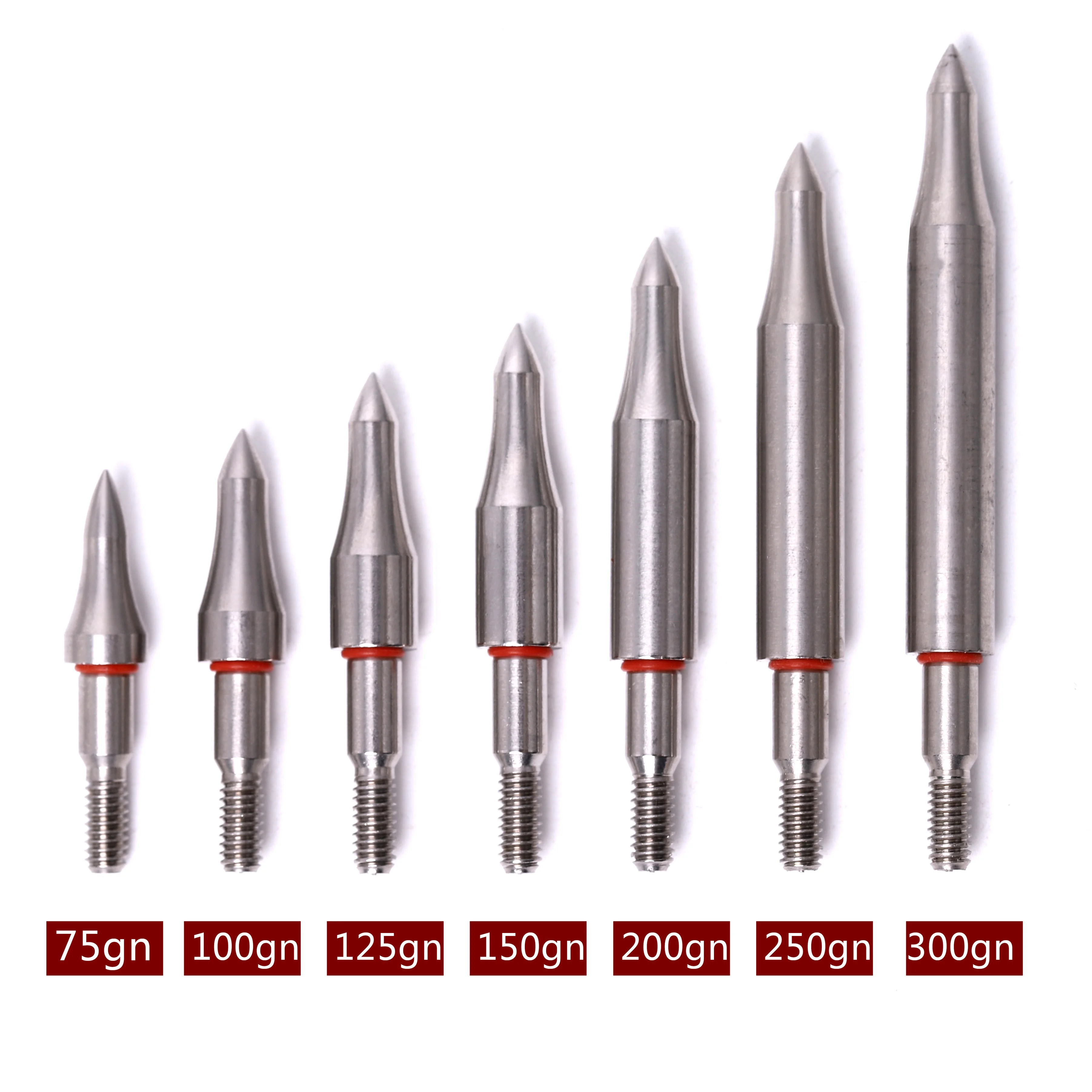 

ID 6.2 mm 100 Grain Stainless Steel Arrow Point Tip For OD7.6mm 7.9mm Arrow Shaft Broadhead Arrow Head