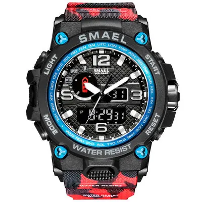 

SMAEL Men Military Watch 50m Waterproof Wristwatch LED Quartz Clock Male relogios masculino 1545D Digital Sports Watches Men's