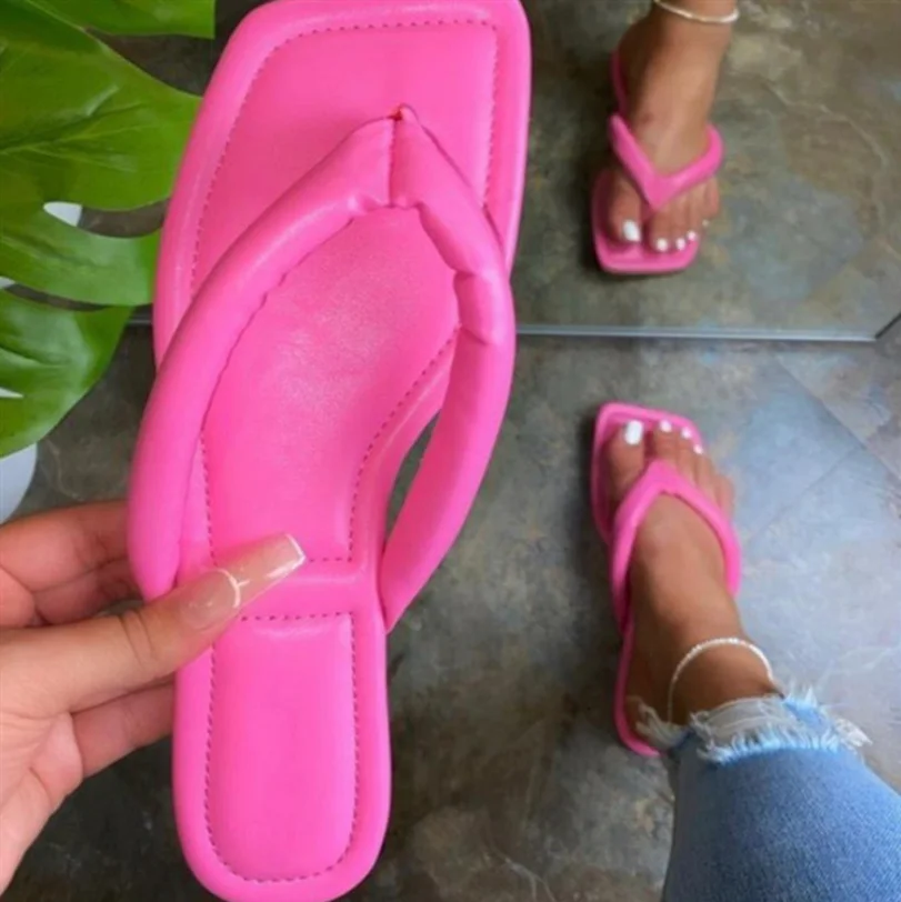 

2022 Light Comfortable Plus Size Women Flat Flip Flops Wholesale Flip-flops Slippers Women's Beach Slippers, As pictures