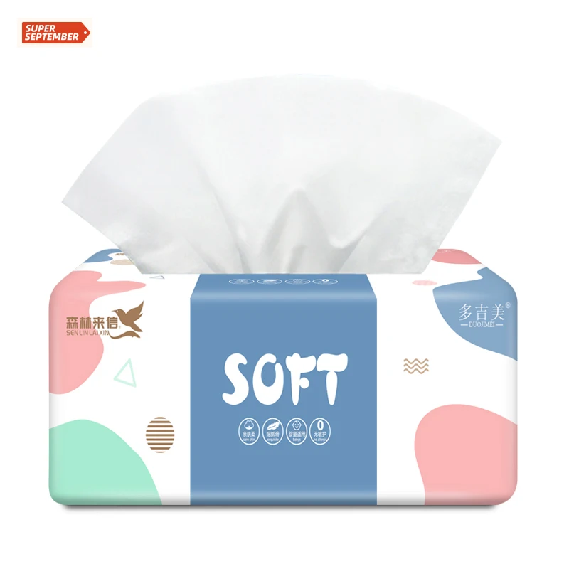 

Pop up facial tissue paper oem customized tissue paper 4 ply recycled pulp for home, Natural white