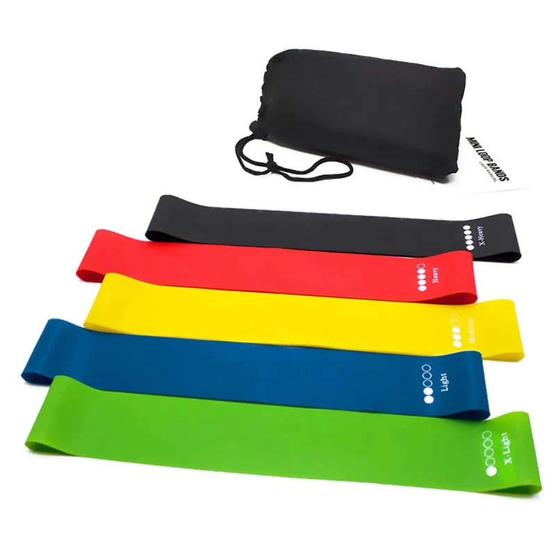

5 Arm Resistance Adjustable Elastic Bands Loop Workout Yoga Expander For Fitness, Green, blue ,yellow, red ,black