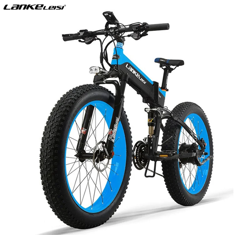 

LANKELEISI T750PLUS 1000w electric bicycle snow bike 48v 14.5ah lithium battery ebike 26 inch folding fat tire electric bike