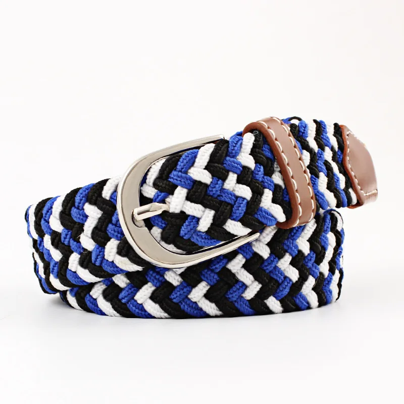 

women Elastic weaving belts Handmade leather belt wholesale fedex Free shipping