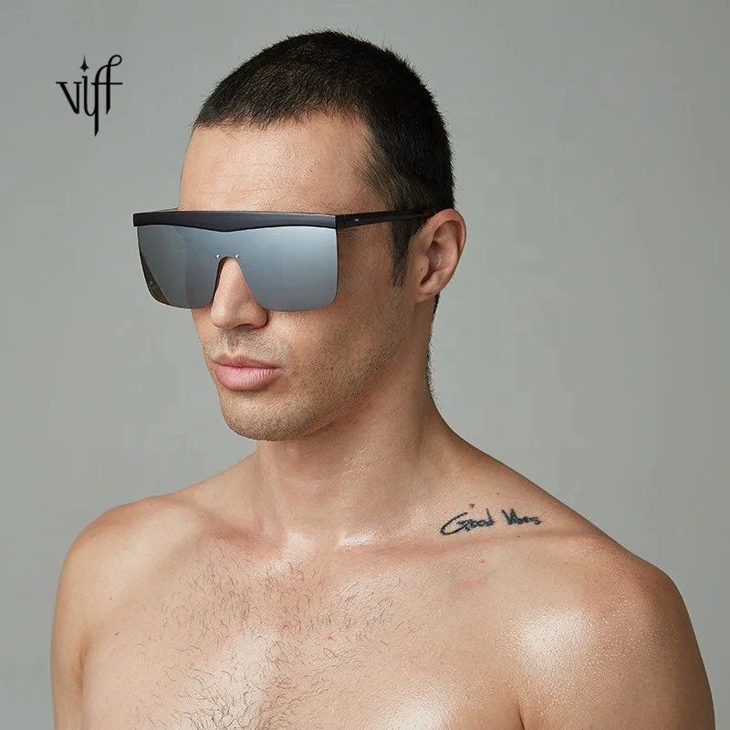 

Top New Fashion Sunglasses VIFF HP17171 Oversize Square Frame Flat Top Women Men Retro Sun Glasses