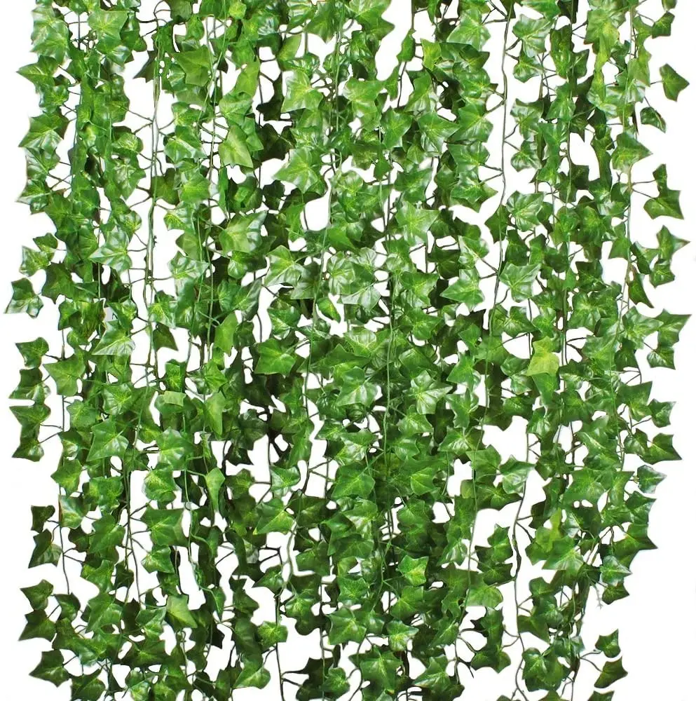 

Wall Garden Decor Faux Plastic Plant Artificial 6.6ft Ivy Leaf Plants Vine Hanging Garland, Shown