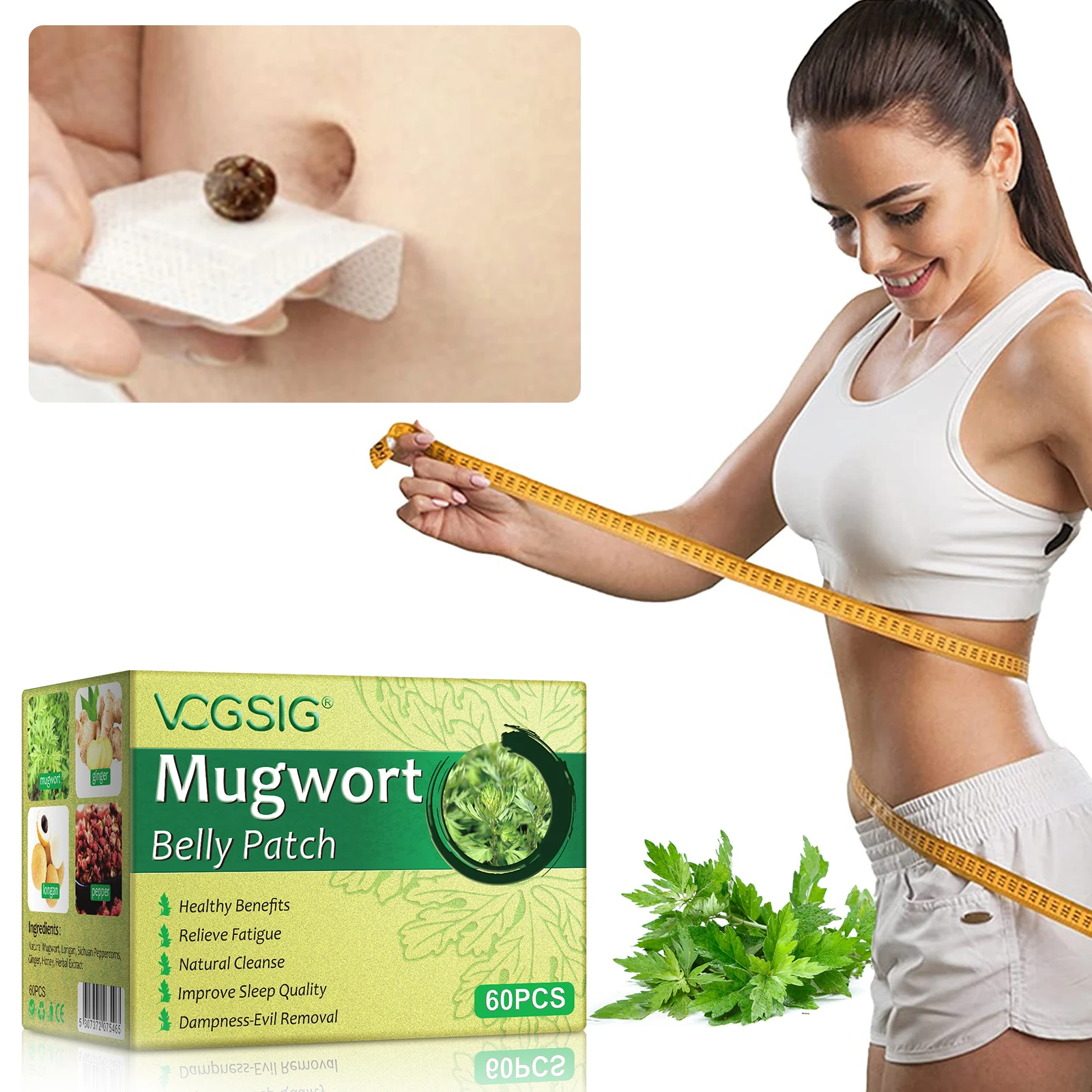 

VOGSIG private label improve sleep quality fat burn navel abdomen herbal weight loss belly slimming patchmugwort belly patch