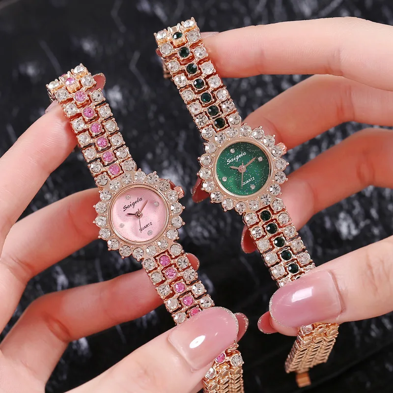 

8470 Iced Out Watch Women's Bracelet Crystal Watches Luxury womens watches bling
