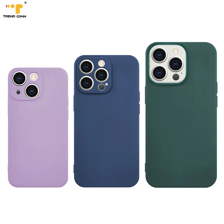 

Soft Rubber Coating TPU Micro Fiber Camera Protection Case Cover For iPhone 11 12 13 Pro Max