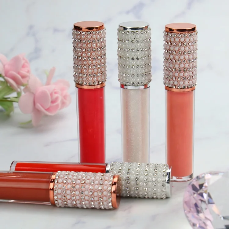 

Diamond rhinestone lipgloss tubes custom sticker custom sticker private label lip gloss