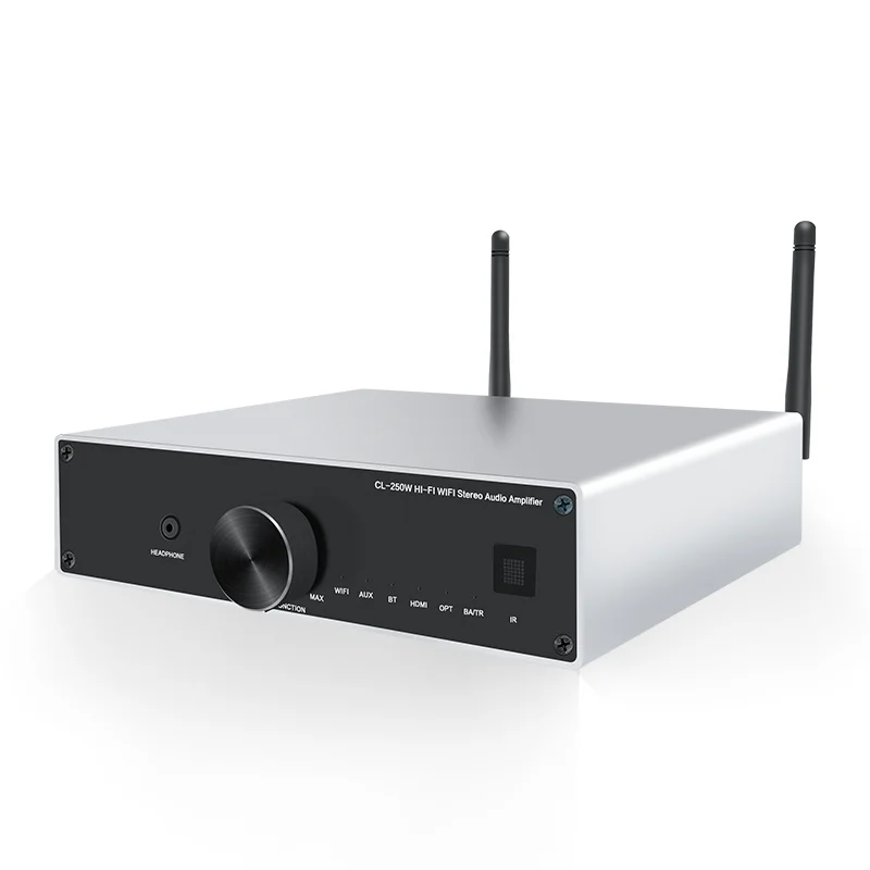 

Hot selling Wifi linkplay Airplay BT 5.0 LAN HDM I 2 100w line AUX in optical Mini home Audio Amplifier