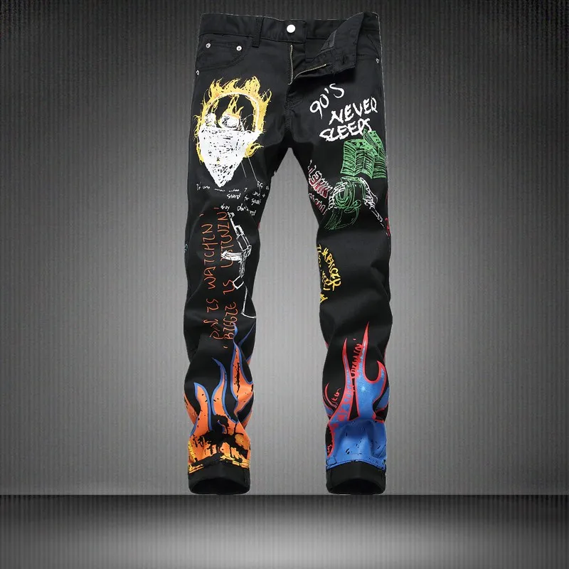 

AIPA Custom Men's Jeans New Fashion Customize Large Size J Skinny Jeans Men's Digital Printed Jeans, Customized color