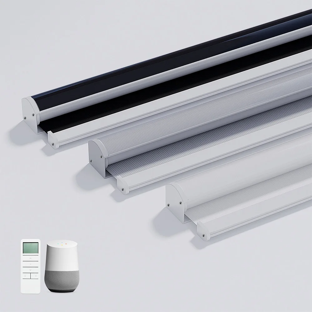 Wifi Google Alexa Tuya APP Control Smart Blinds Zebra Shades Spring Venetian Day and Night Roller zebra Blinds