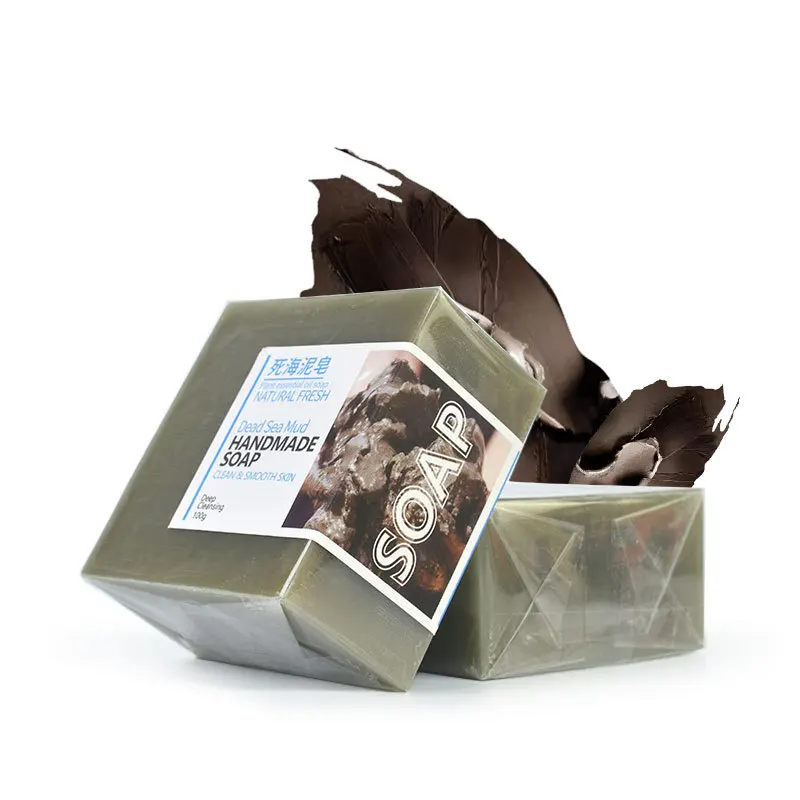 

Wholesale Natural Body Mini Beauty Hotel Bath Bar Toilet Mite Cleaner Anti Acne Dead Sea Mud Handmade Soap