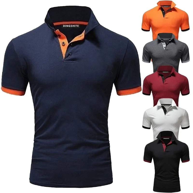New Summer Fashion Custom Logo Men Work Clothes Men'S Short-Sleeved Shirt White Color Blank Men Polo Shirt Embroidered Logo