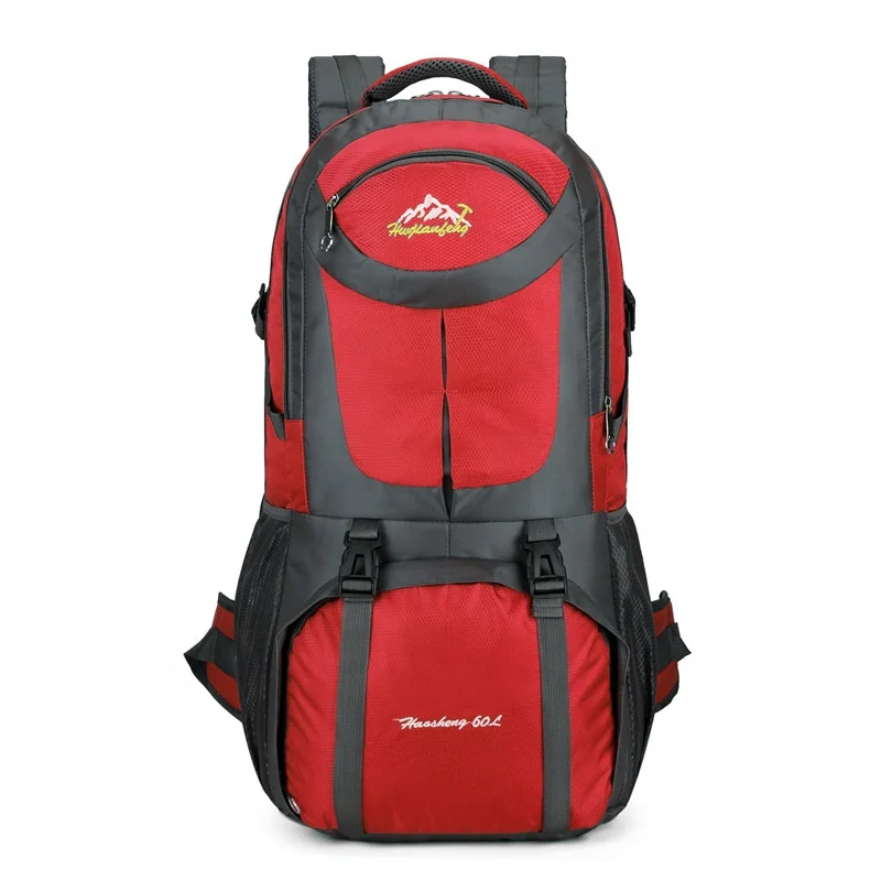 

New arrival 60L travelling waterproof nylon mountain climbing sports travel bag outdoor backpack, Customized