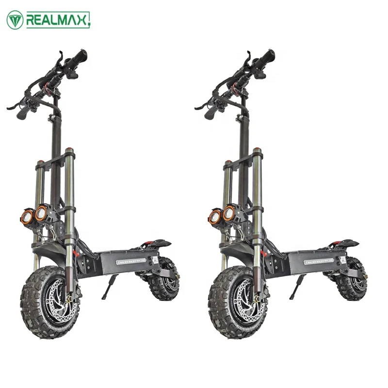 

new design REALMAX SH11 5600w escooter long range big tire electric foldable scooters from china, Black