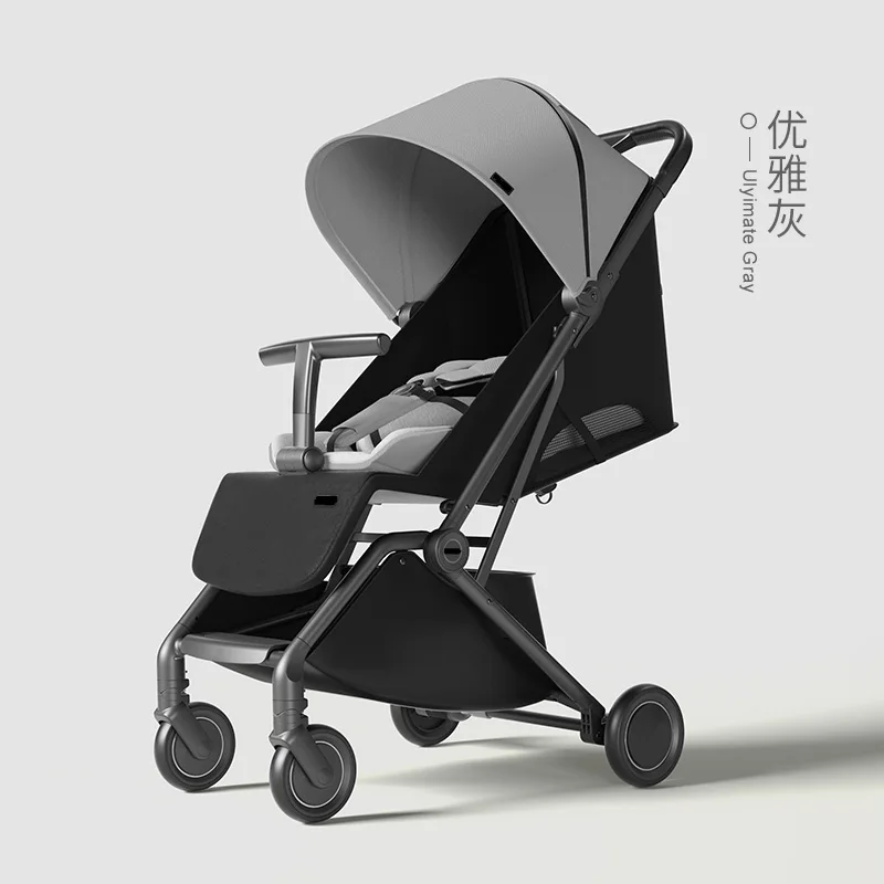 

Retail-sale Auto-Fold Chinese factory price lightweight aluminum baby Stroller Pushchair buggy carriage jogger walking baby pram, Grey