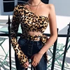 /product-detail/fs2373b-sexy-one-shoulder-cropped-tops-hollow-out-leopard-print-lace-up-t-shirts-for-women-slim-fashion-autumn-winter-tees-62423440929.html