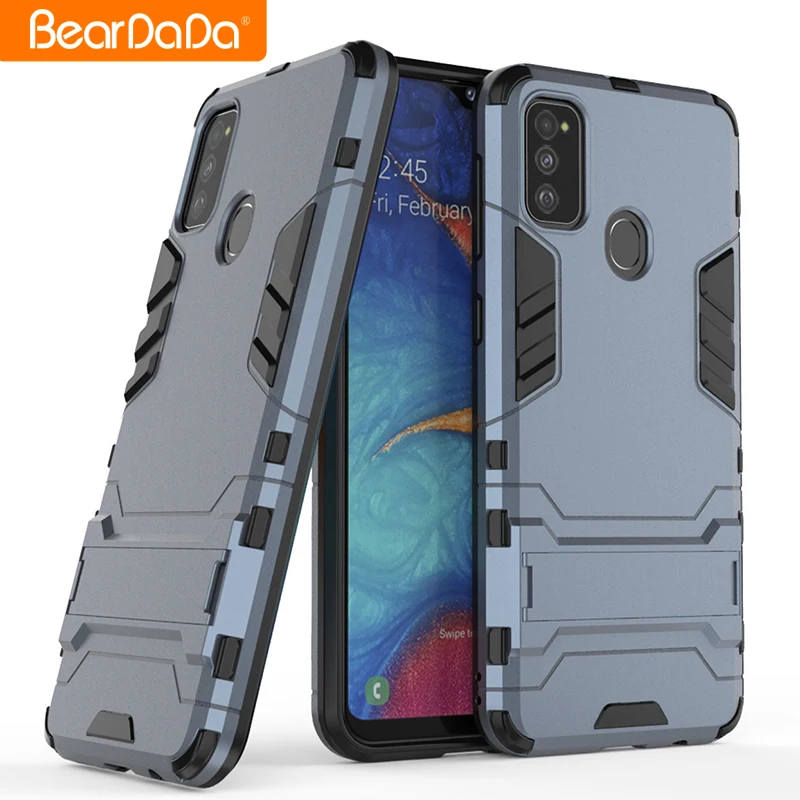 

Shockproof Tpu pc ultra thin full protection back cover phone cases with kickstand For Samsung Galaxy M30s