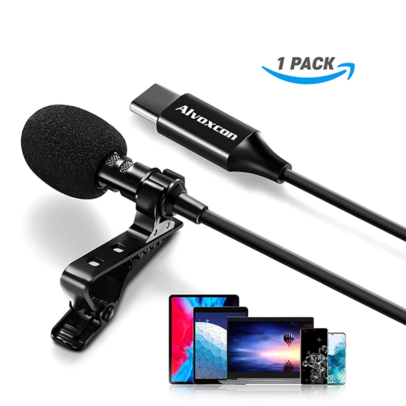 

Portable Type C Jack Mini Wired Condenser Lavalier Lapel tie Clip Microphone For teachers interview Smart Mobile Phone Camera