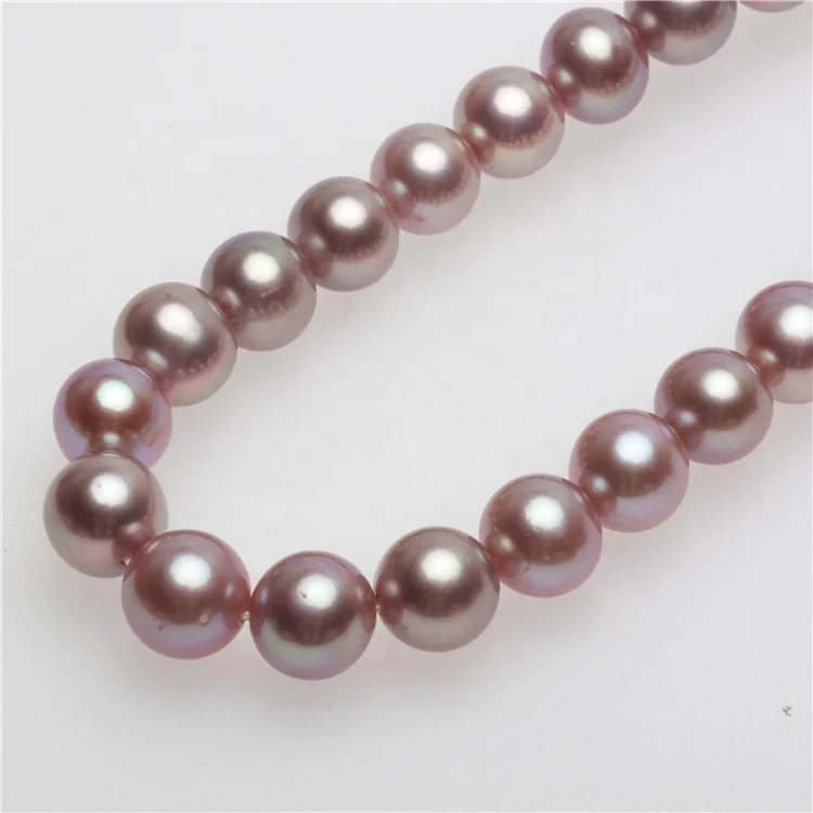 

Wholesale 3A Round shape white/pink/purple natural freshwater pearl 400mm various styles stands