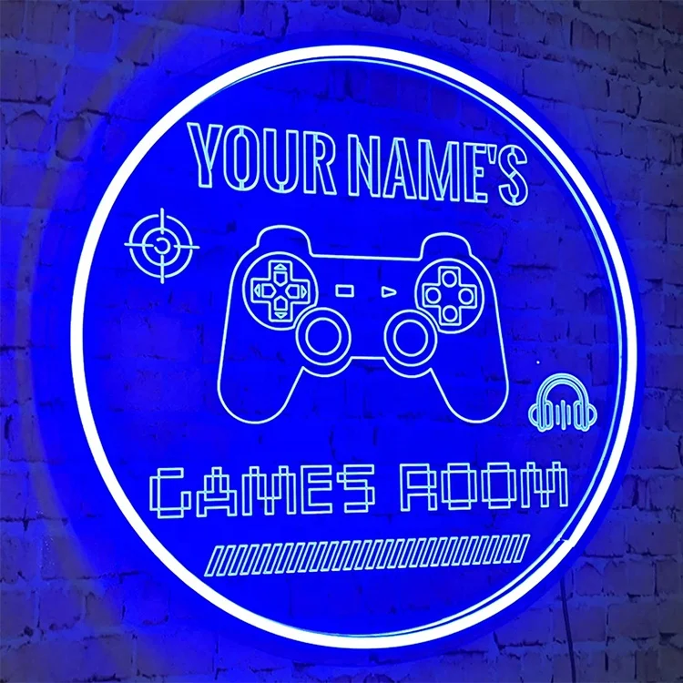 

Gaming room light led neon sign gamer led light up signing gaming room accessories for store advertising