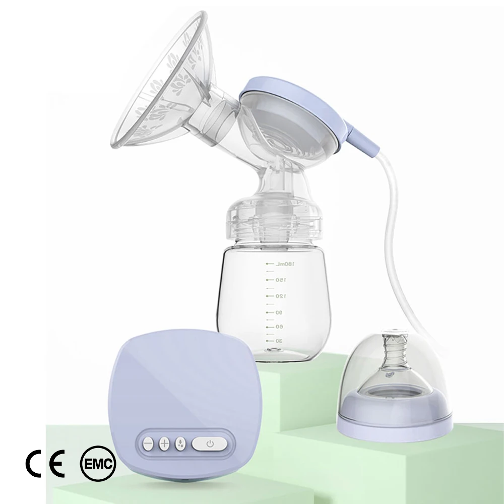 

2022 Wireless new portable low noise 2 modes various flow milk breastfeeding silicone electric breast pump for women, Pink, green