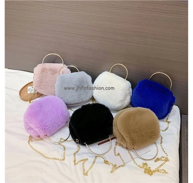 

J&H fashion Girls Shoulder Crossbody Mini Faux Plush Fur Cute Handbags Luxury Designers Purses and Handbags for Ladies Hand Bags