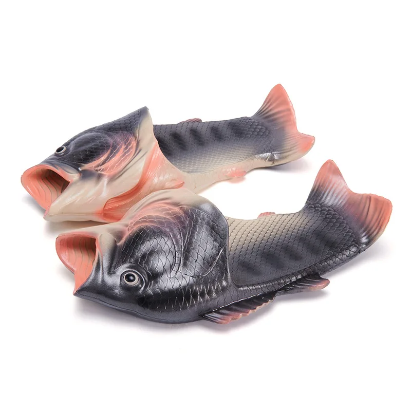 

wholesale adults luxury fish mouth sandal trendy summer fish shape funny slippers women and men fish mouth shoes