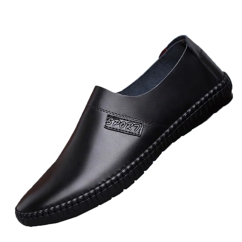 

new style oil resistance PU men slip on stitching casual shoes, Optional