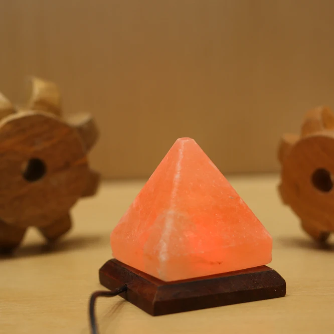 Usb Salt Pyramid Table Lamp for Sale