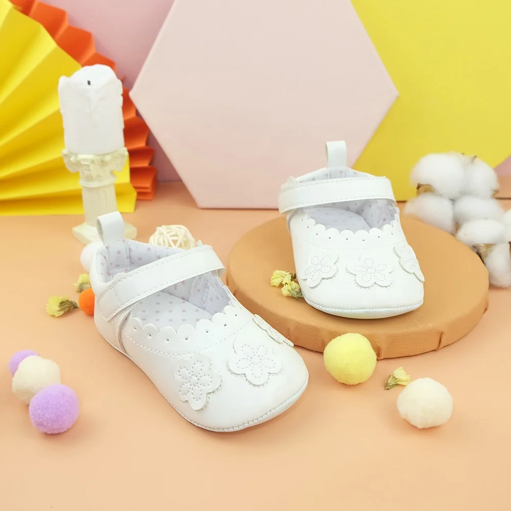 
Infant baby girl baptism dress shoes bebe mary jane slip-On 