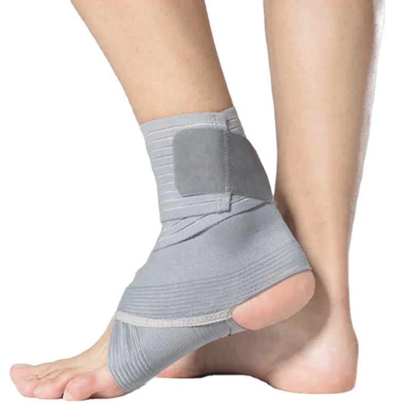 

Ankle Bandage Compression Ankle Support Strap Wraps, Gray, black
