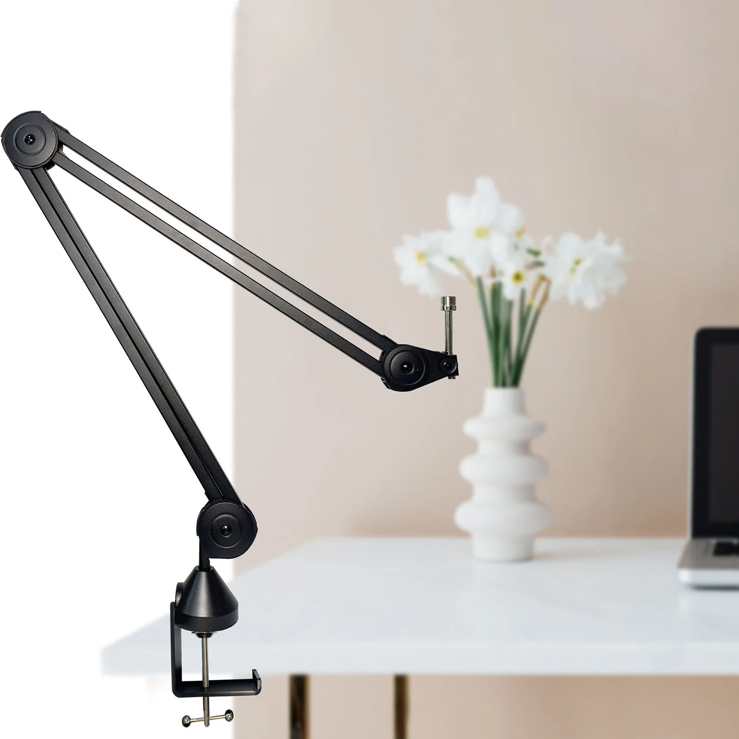 

GAZ-40B Portable Microphone Holder Stand Adjustable Microphone Arm Stand Table Desk Mic Stand