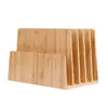 Bamboo Desktop File Folder Organizer and Paper Tray, 5 Slots