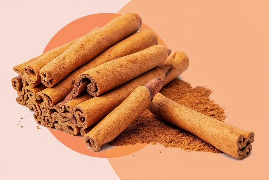 Cinnamon sticks on wooden table