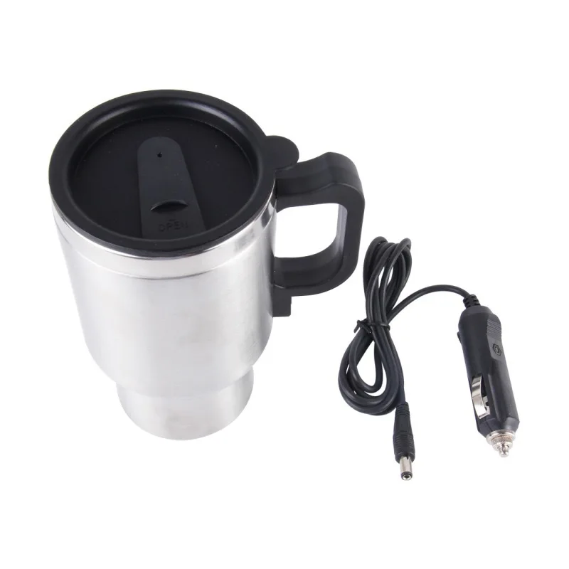 

factory Wholesale 500ml car with charger boiling thermos flask Mug Smart Heater Tumbler stainless steel Electric water bottle